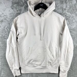 SKU Save khaki United Supima Cotton Pullover Hoodie Beige Mens Size Small USA